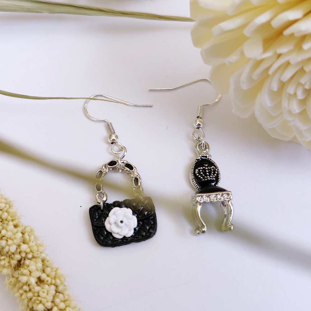 Chic Chanel Style 925 Silver Earrings